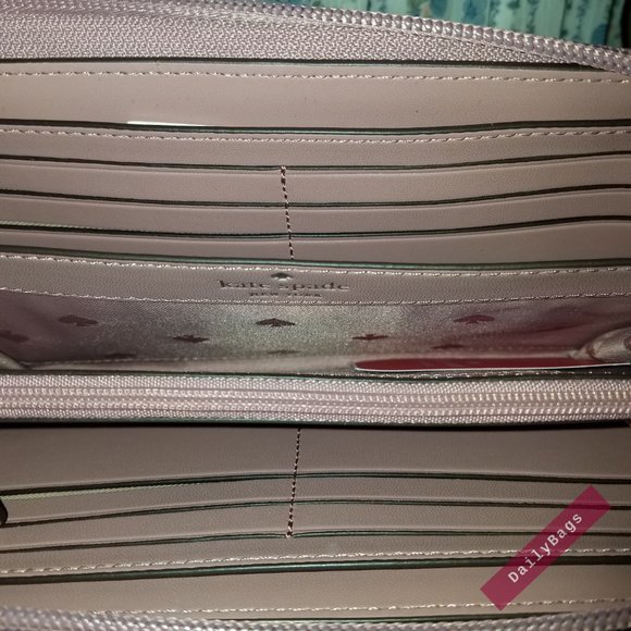 KATE SPADE NEDA GLITTER GRETA COURT PEONY WALLET - Picture 4 of 6